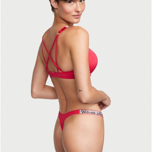 2 PC Victoria's Secret Swim
Shine Strap Brazilian Bikini Bottom & Bombshell top - Picture 8 of 8